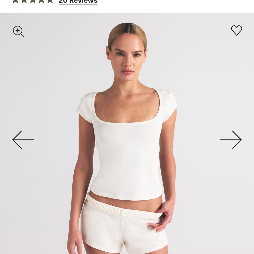 SKIMS Cotton Jersey Scoop Neck T-Shirt